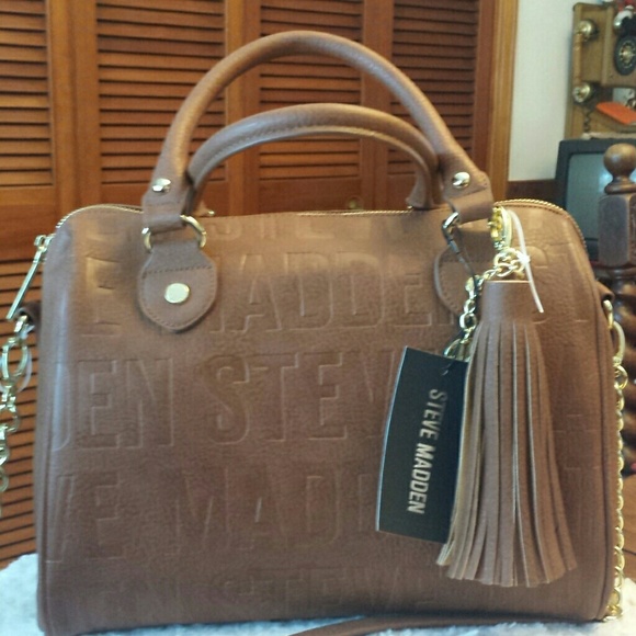 Steve Madden Handbags - Steve Madden NWT Cognac Satchel /Shoulder Bag